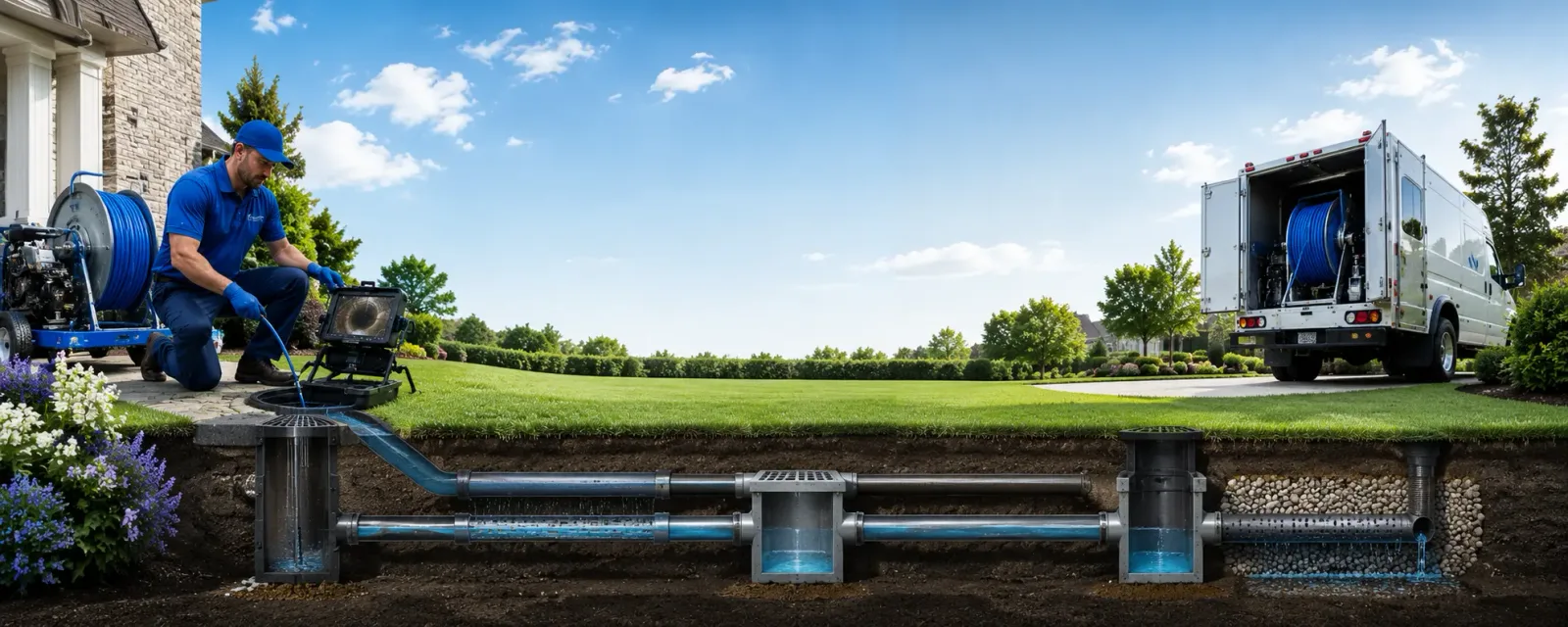 Outdoor drain cleaning information for West Orange, NJ